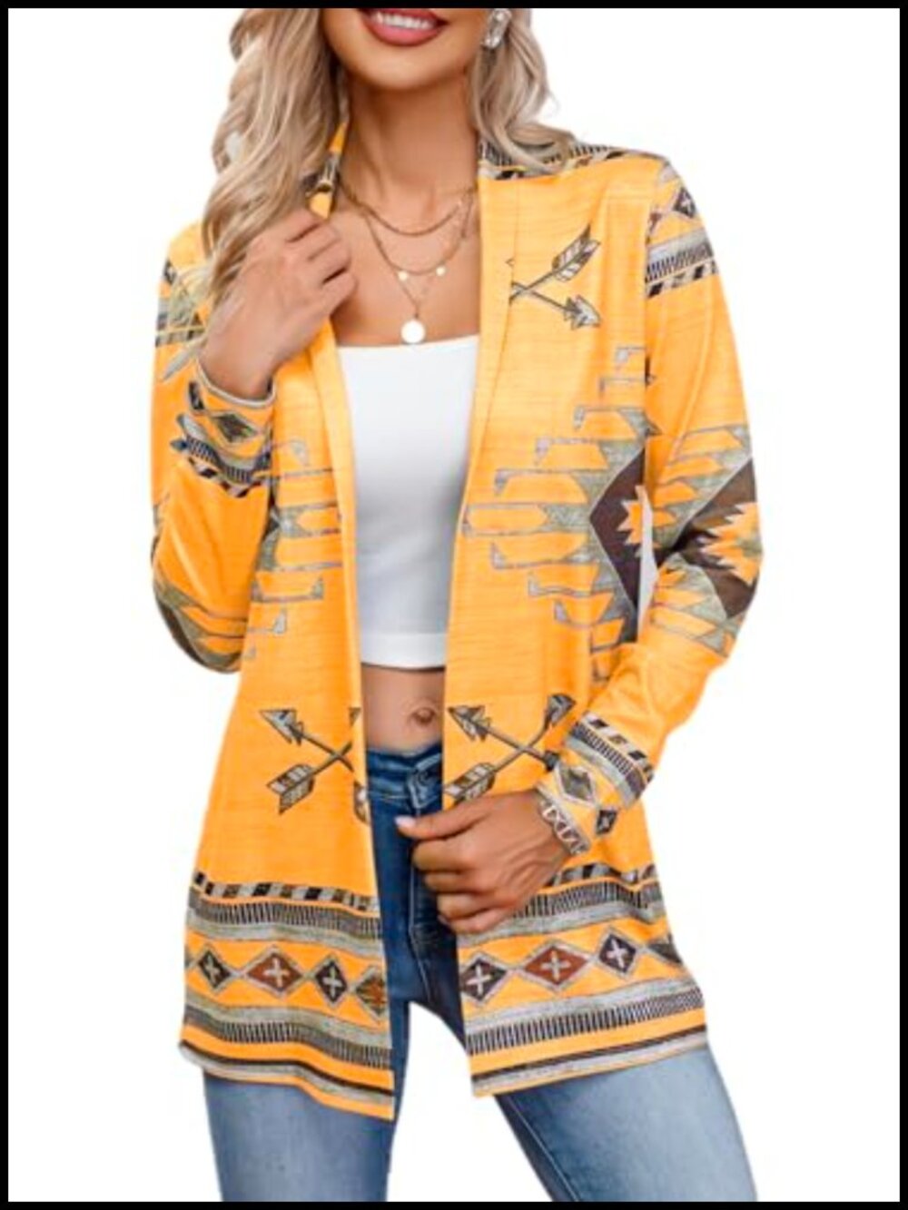Open Front Long Sleeve Shawl Collar Cardigan Sweater Coat